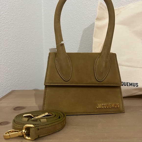 Jacquemus Handbags - Jacquemus leather top-handle bag Le Chiquito Medium Tapenade NWT
